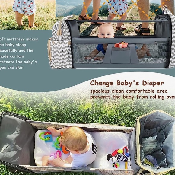 Baby Diaper Bag Backpack with Changing Station - Picture 2 of 7